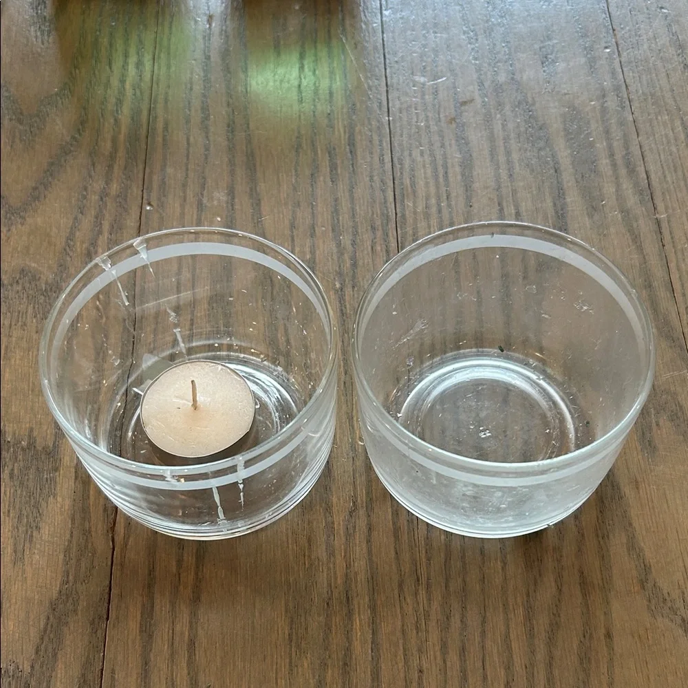 IKEA & Crate & Barrel Glass and Ceramic Candle Holders